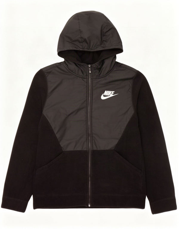 Giacca in pile con cappuccio Nike da ragazzo 13-14 anni XL poliestere nero