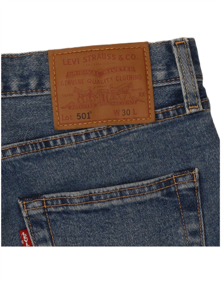 LEVI'S Pantaloncini di jeans 501 da uomo W30 Cotone blu medio