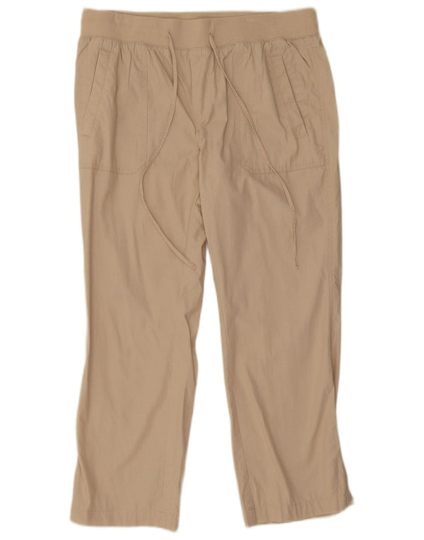 Pantaloni chino corti da donna Marks & Spencer UK 14 Large W32 L26 Beige