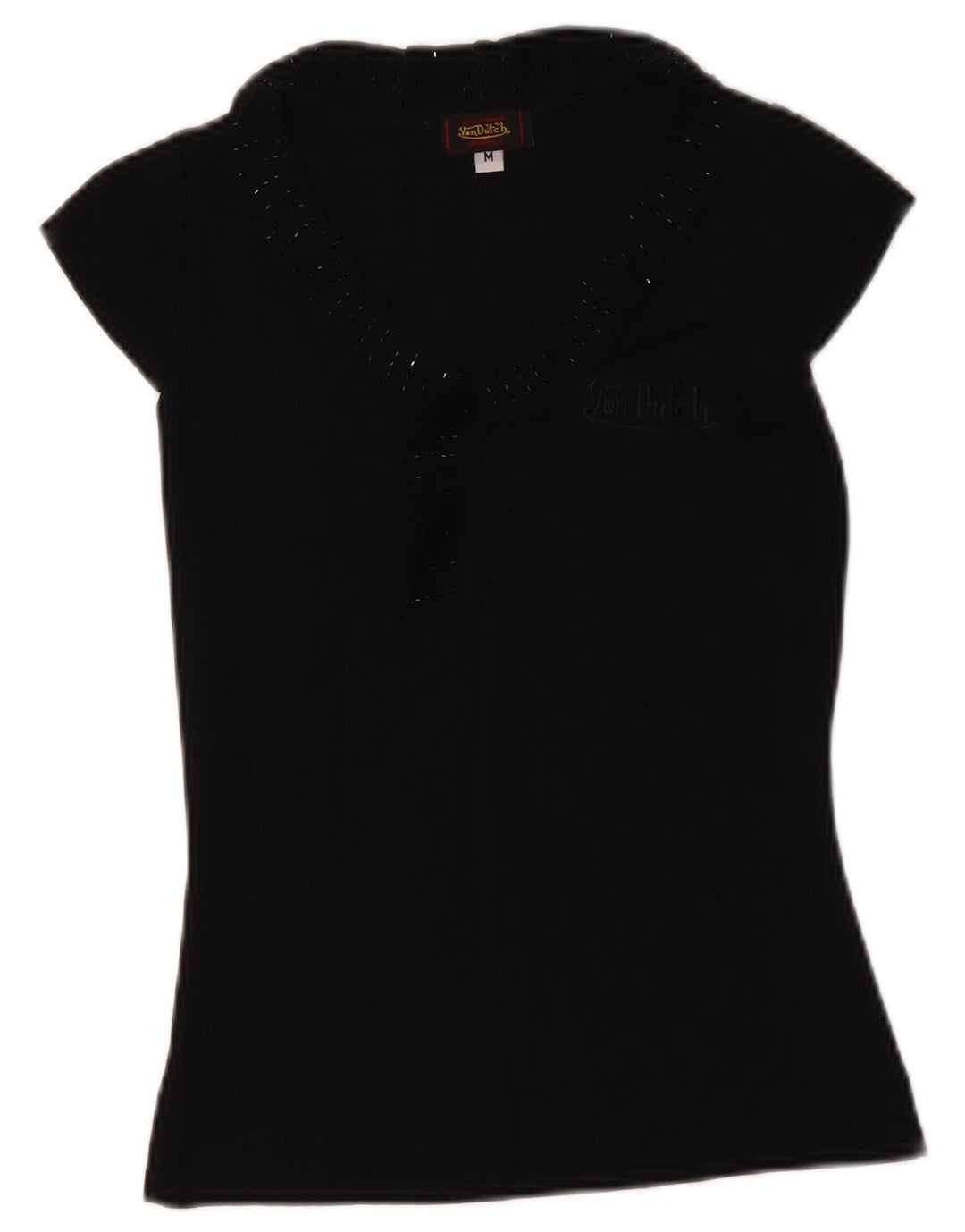 Camicetta da donna Von Dutch Top UK 12 Microfibre nere medie