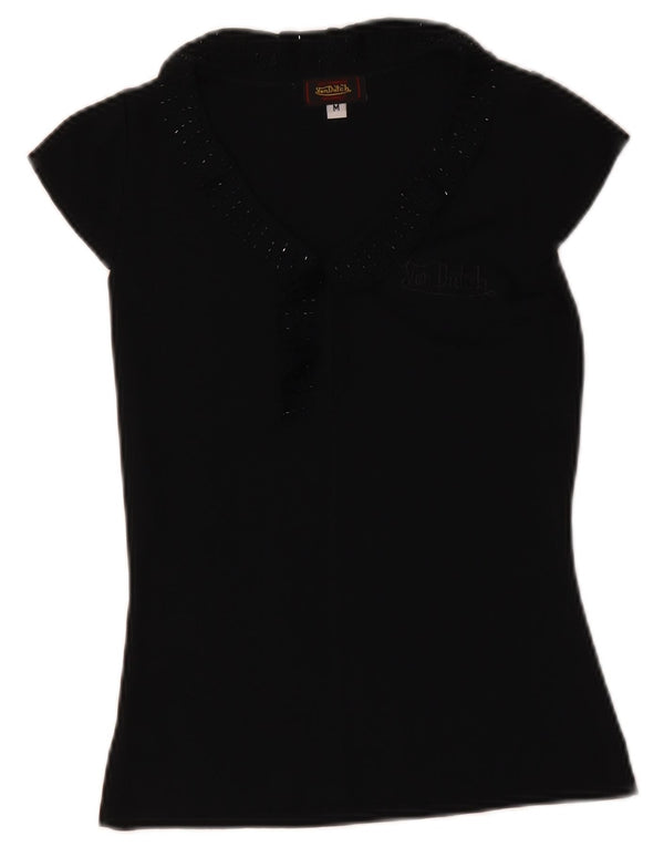 Camicetta da donna Von Dutch Top UK 12 Microfibre nere medie