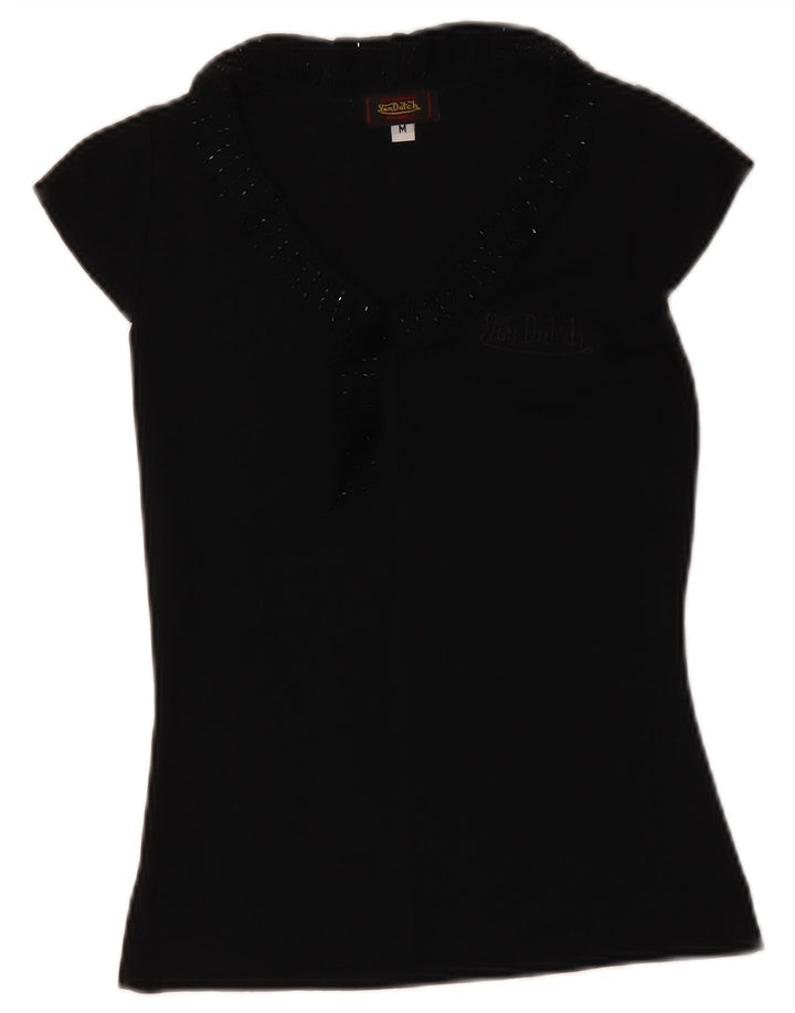 Camicetta da donna Von Dutch Top UK 12 Microfibre nere medie