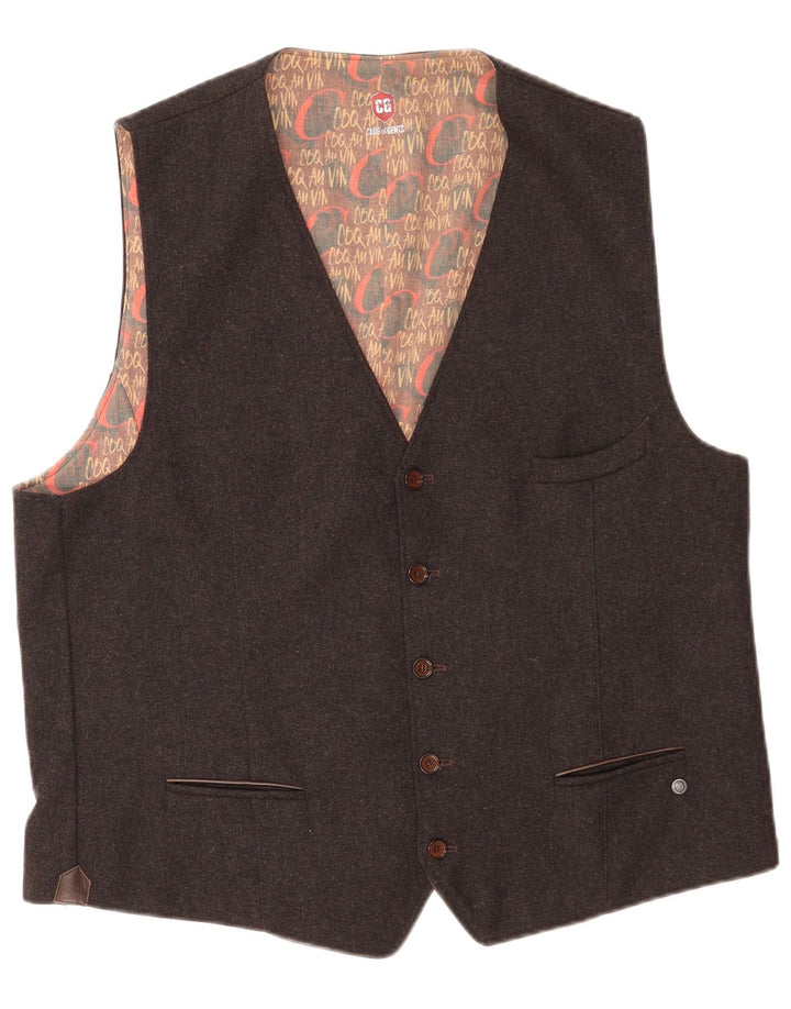 Gilet vintage da uomo grande grigio