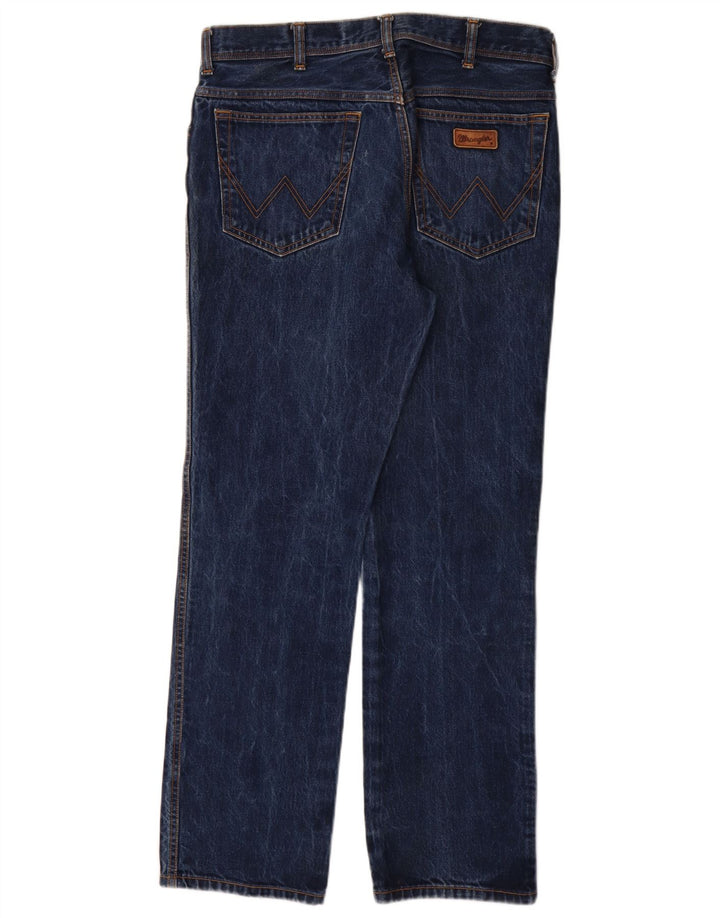 Jeans dritti da uomo Wrangler vestibilità regolare W34 L32 cotone blu