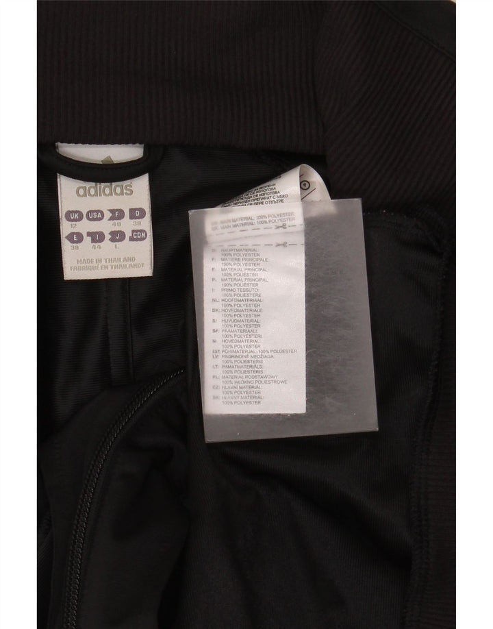 Giacca da tuta da donna Adidas UK 12 Medium Nero Poliestere