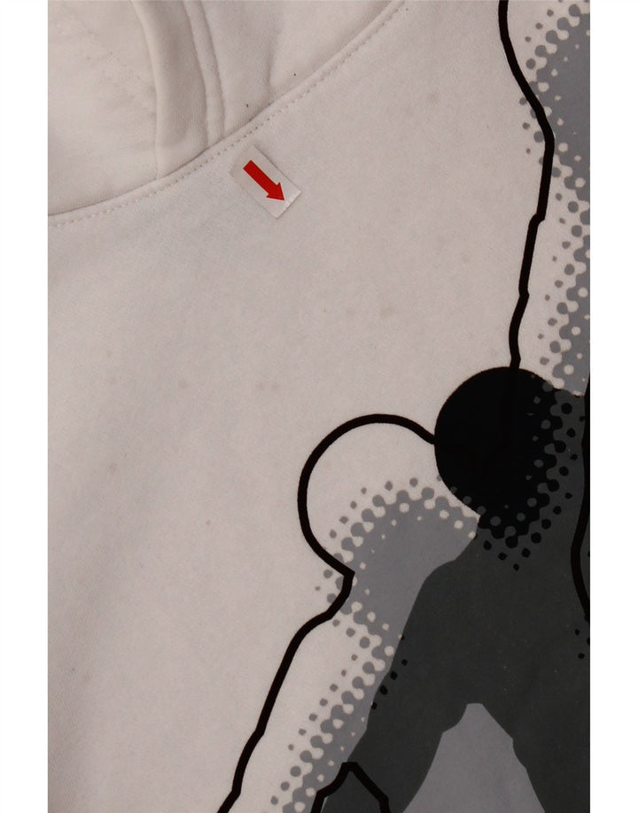 Felpa con cappuccio grafica JORDAN da bambino 13-14 anni XL in cotone bianco