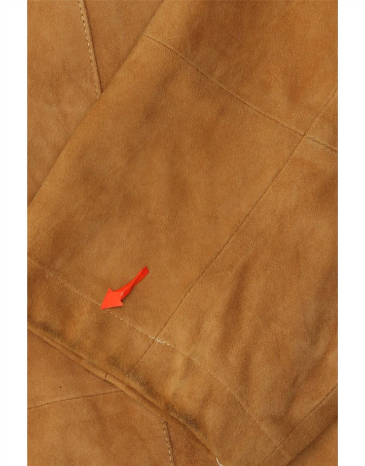 Giacca in pelle scamosciata vintage da uomo EU 54 2XL in pelle beige