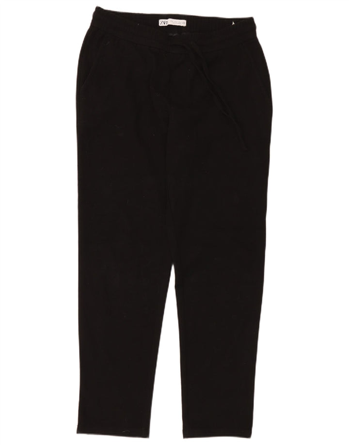 Pantaloni chino affusolati da uomo Zara medi W31 L29 poliestere nero