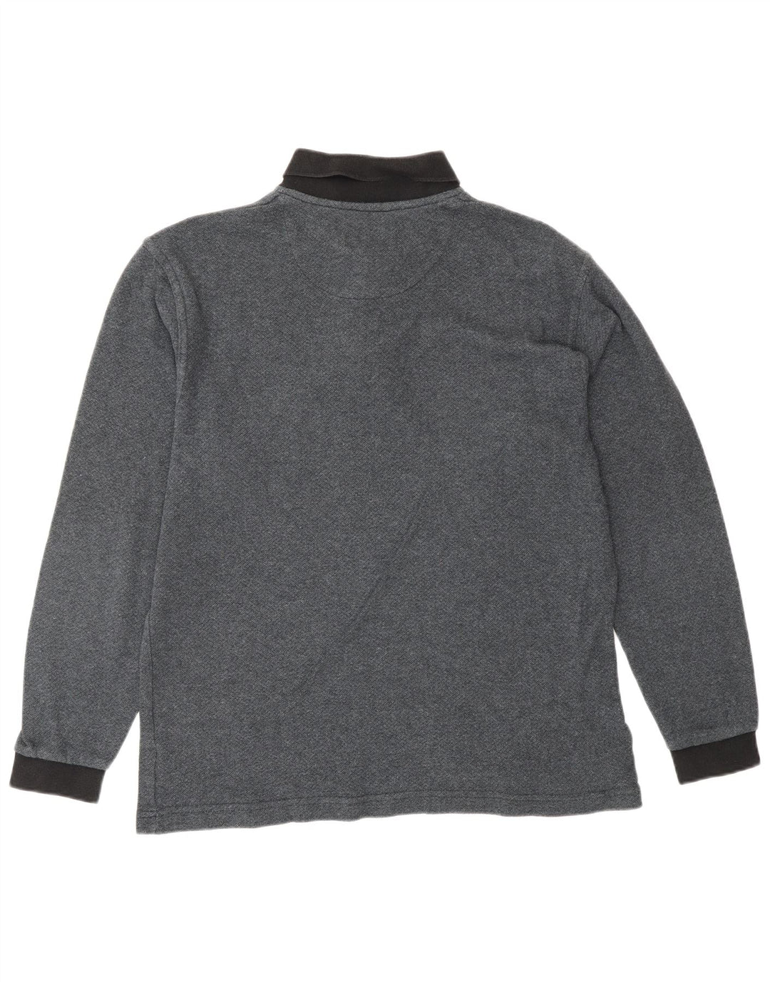 Polo da uomo a maniche lunghe LOUIS FERAUD in cotone grigio medio