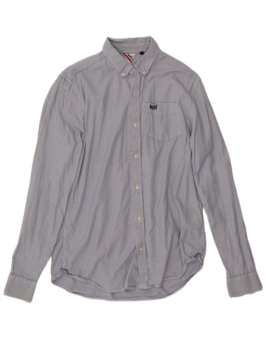 Camicia da uomo Superdry gessato blu medio