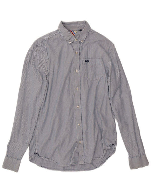Camicia da uomo Superdry gessato blu medio
