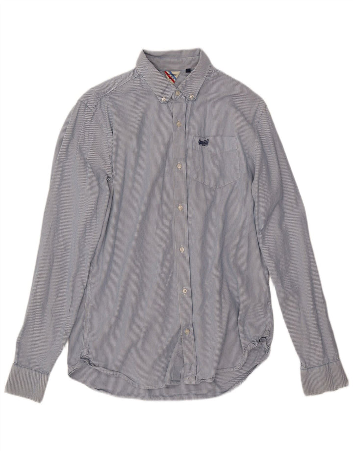 Camicia da uomo Superdry gessato blu medio
