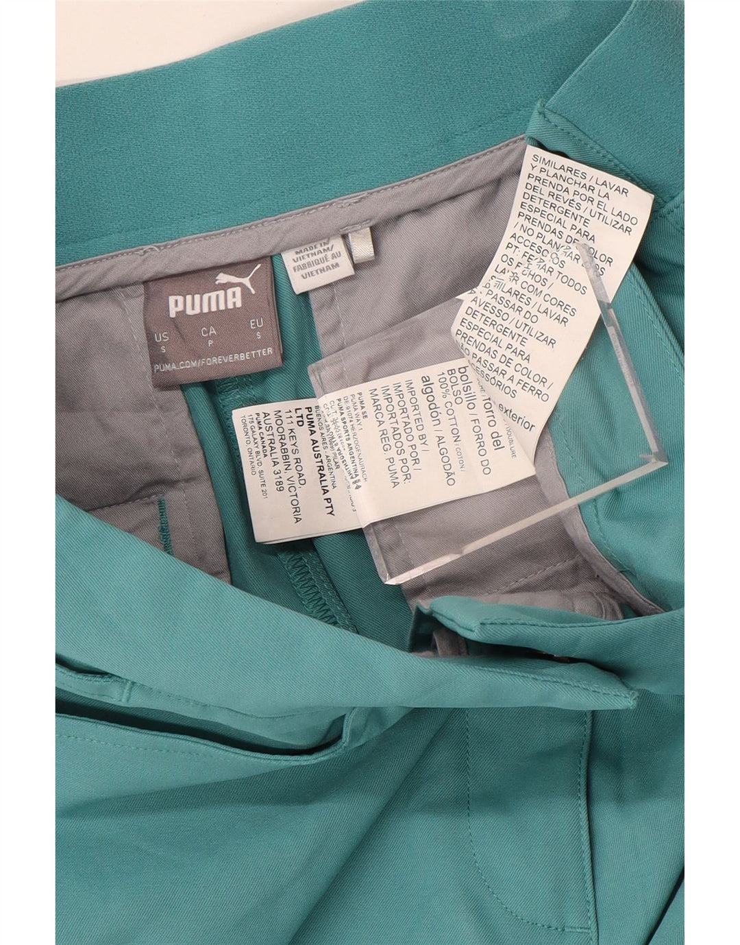 Pantaloncini casual PUMA da donna piccoli W27 in cotone blu