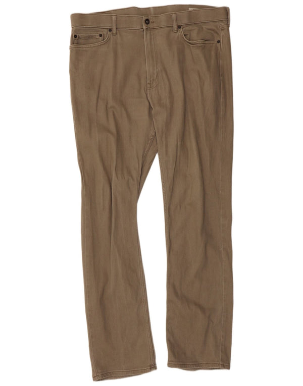 Pantaloni casual regolari dritti da donna Marks & Spencer W40 L33 Beige