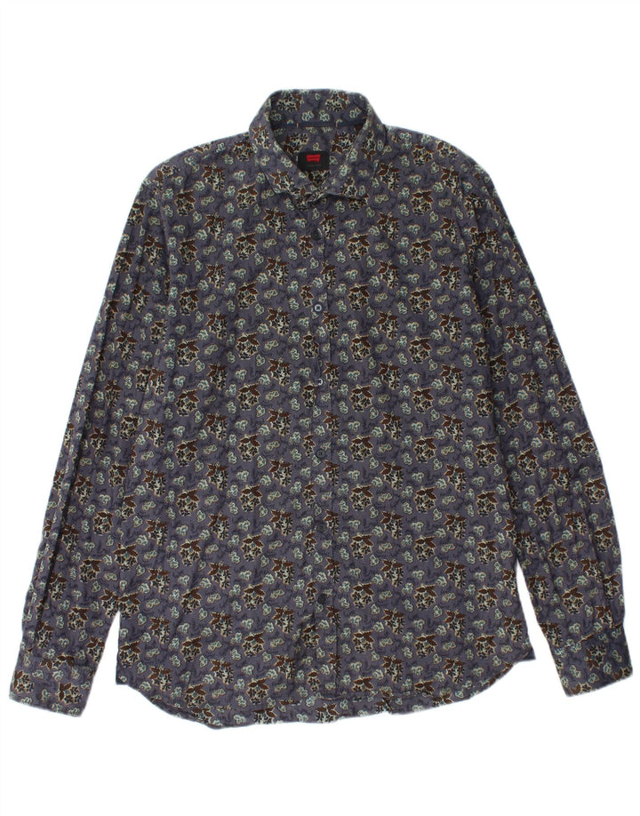 CARRERA Camicia Uomo Cotone Floreale Viola Medio