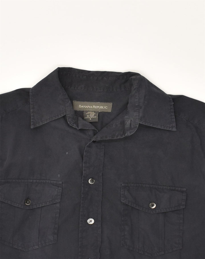 BANANA REPUBLIC Mens Shirt Small Grey Cotton | Vintage Banana Republic | Thrift | Second-Hand Banana Republic | Used Clothing | Messina Hembry 