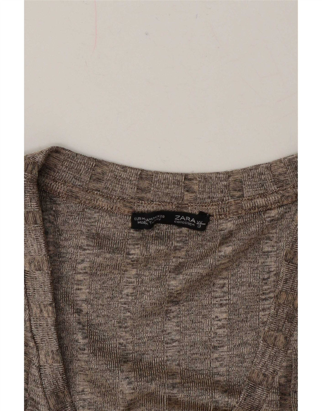 Abito T-shirt oversize da donna Zara UK 14 Grigio medio a righe
