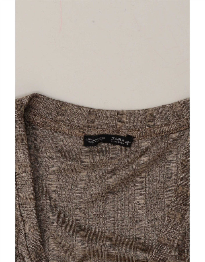 Abito T-shirt oversize da donna Zara UK 14 Grigio medio a righe