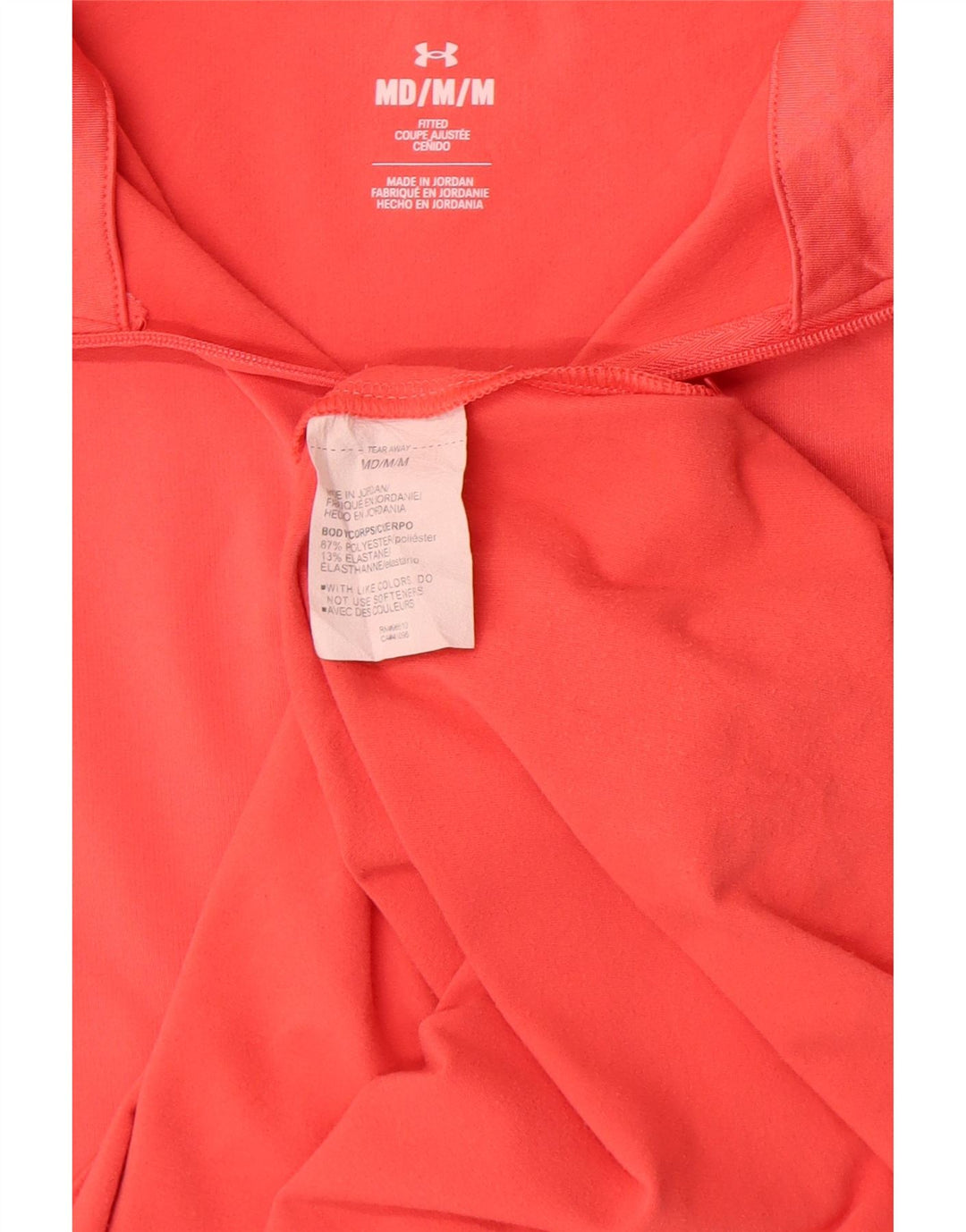 Maglia da ginnastica Under Armour da donna con collo e zip, UK 12, colore rosa medio