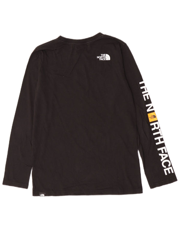 Top grafico da ragazzo The North Face manica lunga 14-15 anni XL cotone nero