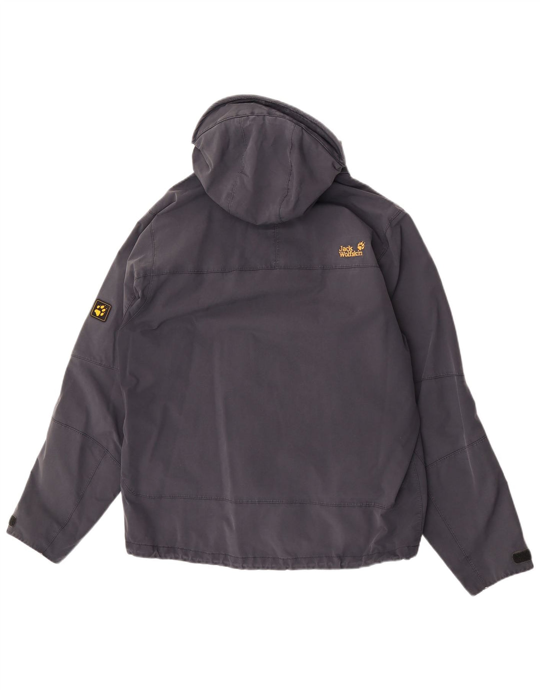 Giacca antipioggia con cappuccio da uomo Jack Wolfskin UK 40/42 Large Blu Navy in poliammide