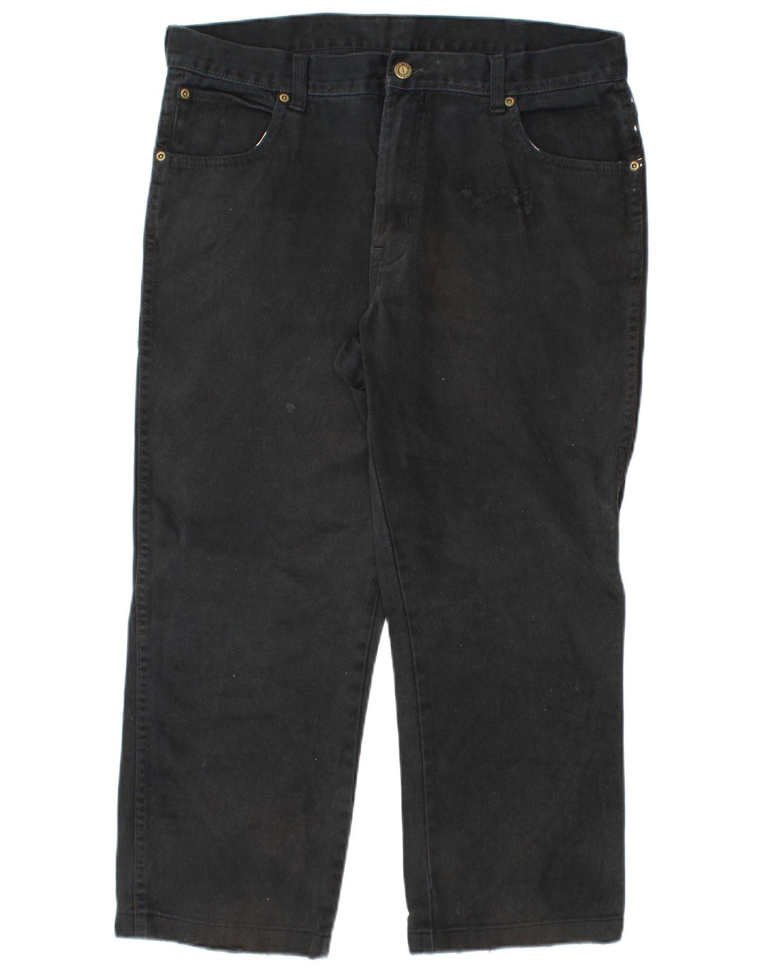 Jeans cropped da uomo Wrangler vestibilità regolare W36 L24 cotone nero