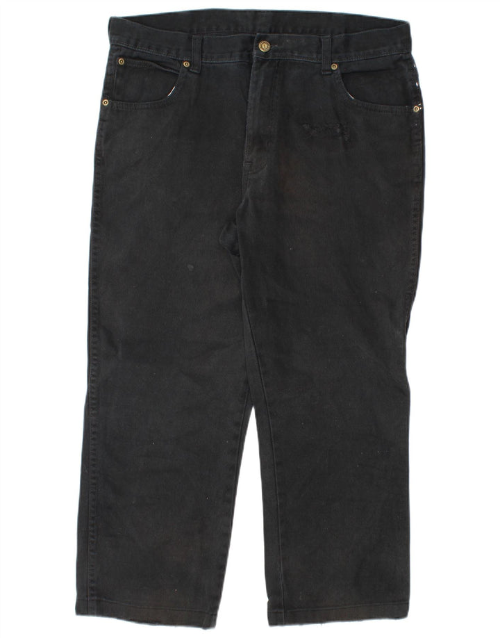 Jeans cropped da uomo Wrangler vestibilità regolare W36 L24 cotone nero