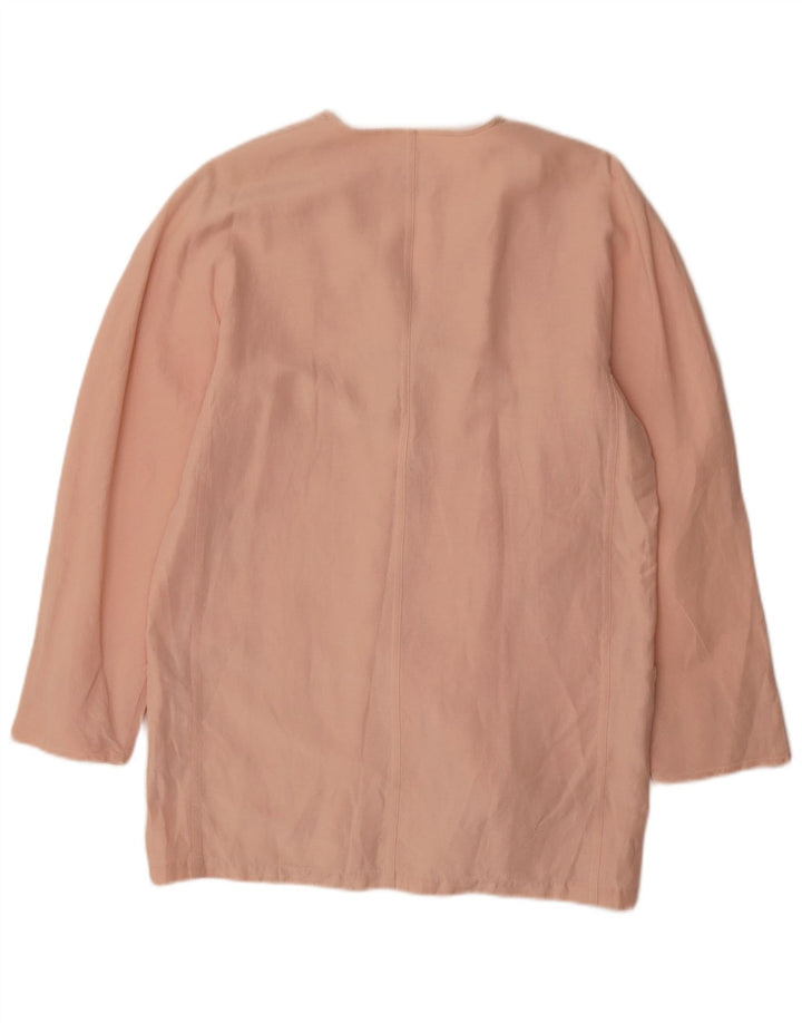 Giacca blazer a 3 bottoni da uomo Max Mara UK 12 Lino rosa medio