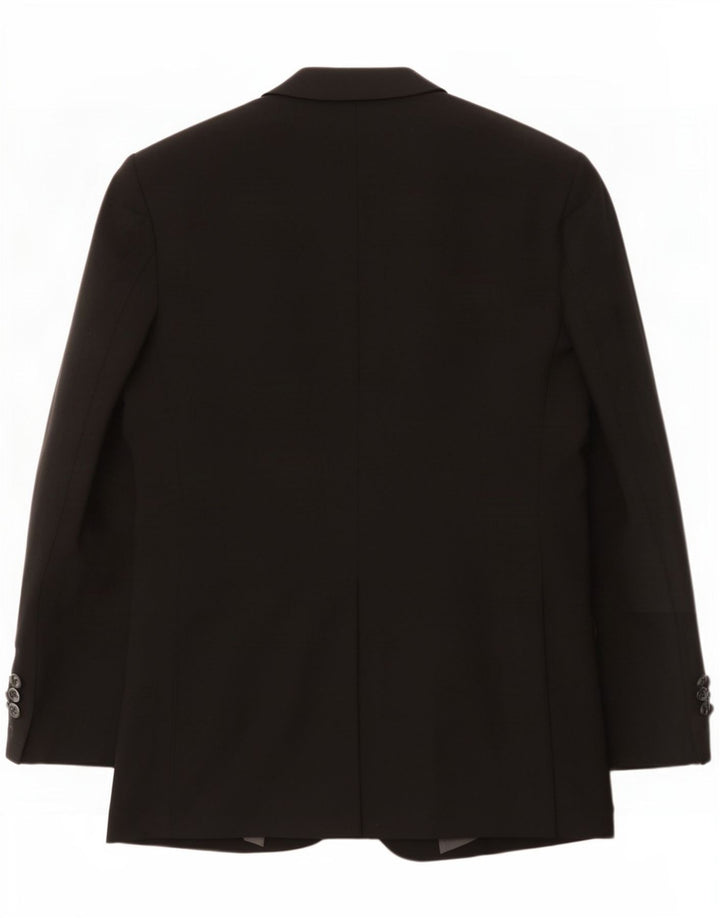 Giacca blazer a 2 bottoni da uomo Marks & Spencer UK 36 piccola poliestere nero