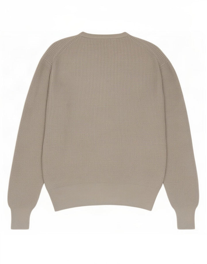 Maglione maglione girocollo da uomo All Saints in cotone grigio medio
