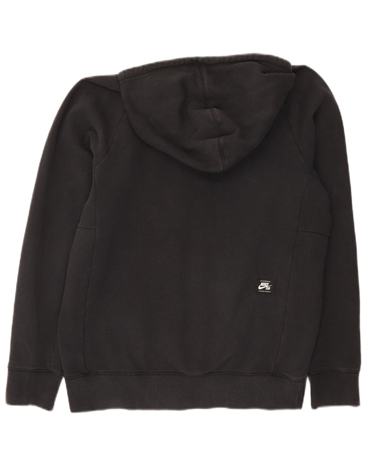 Felpa con cappuccio grafica Nike da uomo piccola in cotone nero