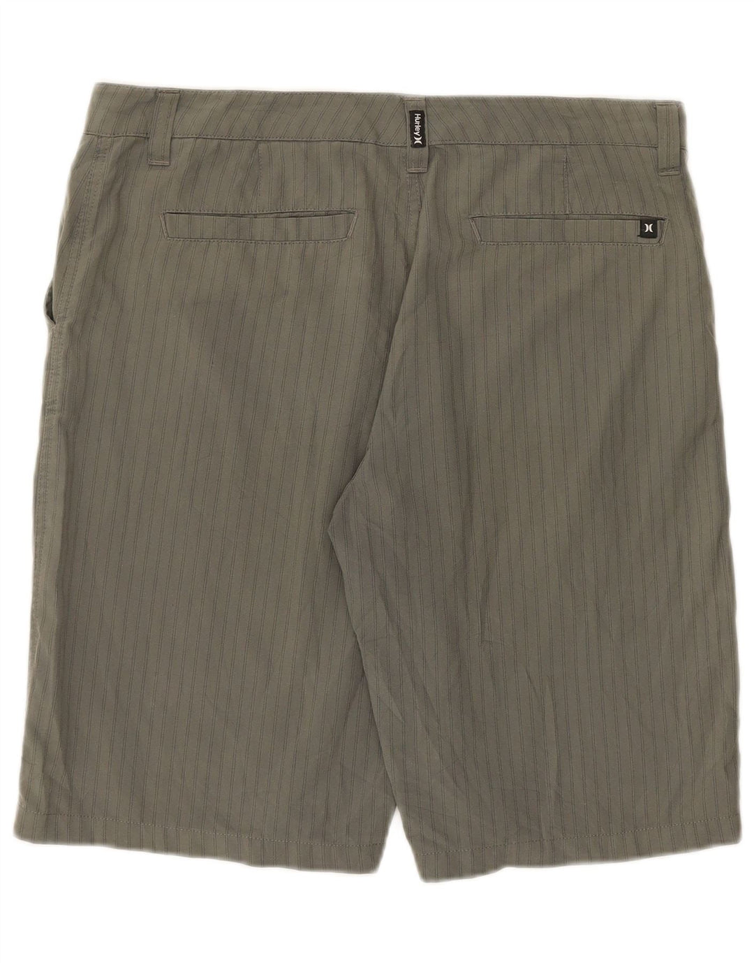 Pantaloncini chino da uomo Hurley Large W34 in poliestere a righe grigie