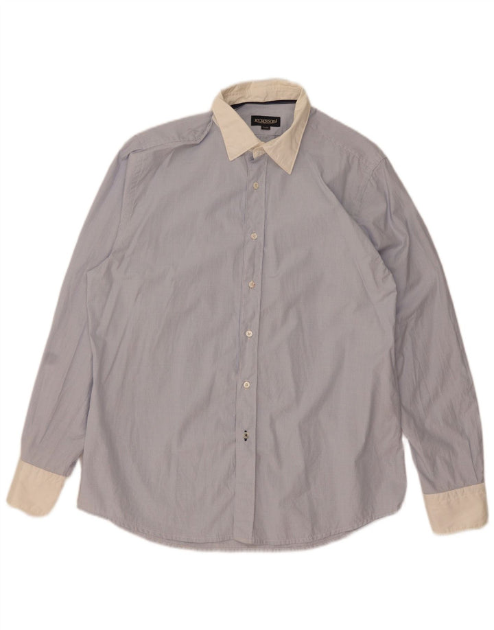 Camicia da uomo Jeckerson XL in cotone a quadri blu