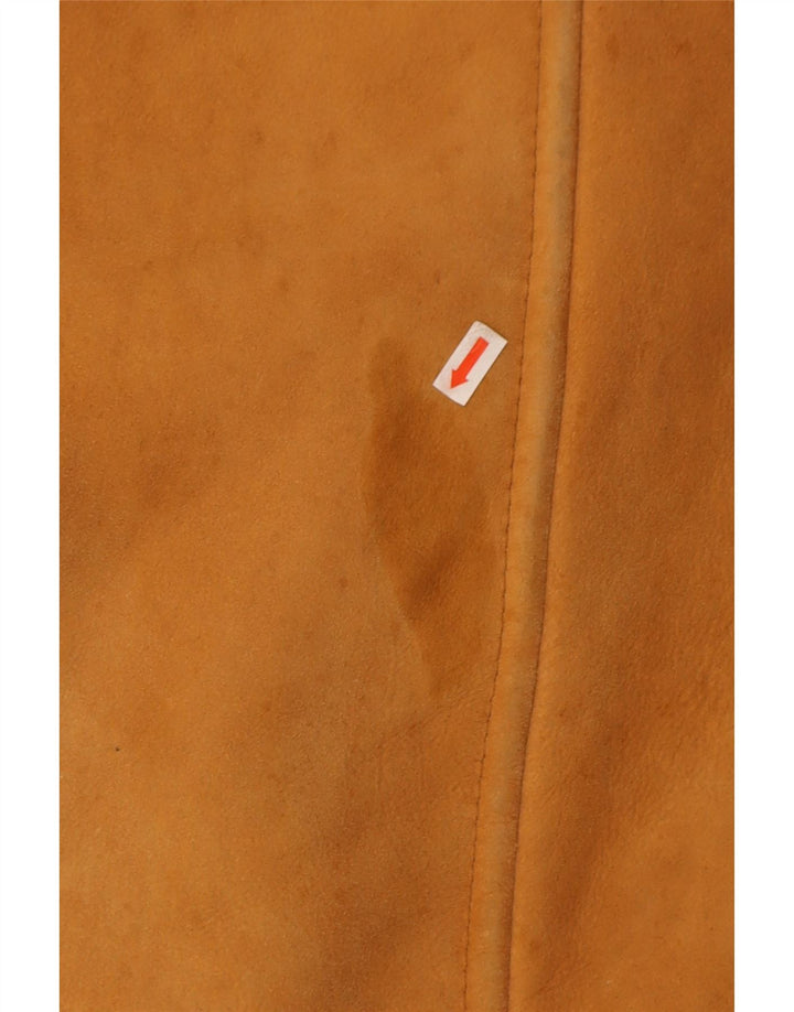 Giacca vintage in montone doppio petto da uomo UK 42 XL Beige