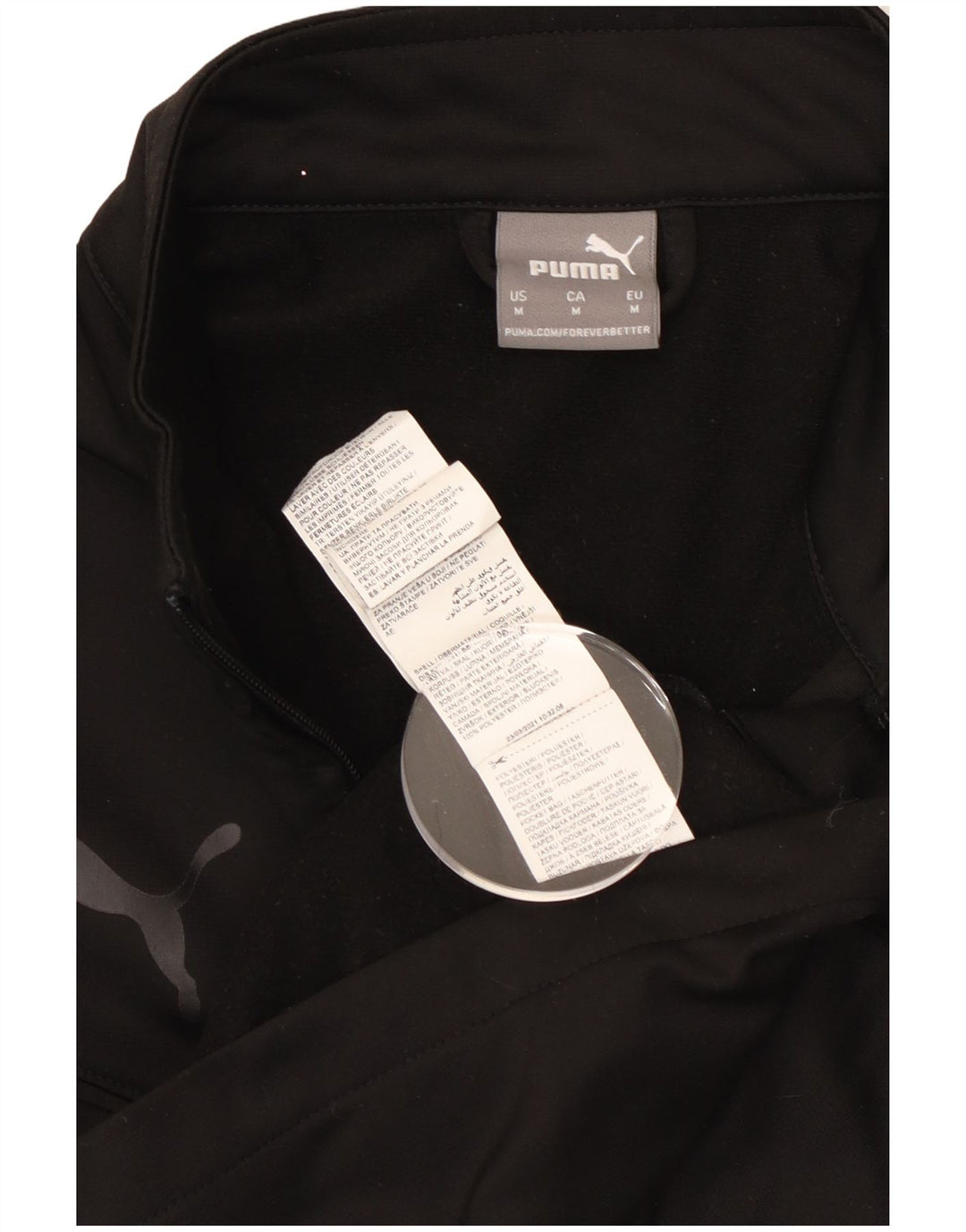 Giacca da tuta da uomo Puma Medium nera in poliestere