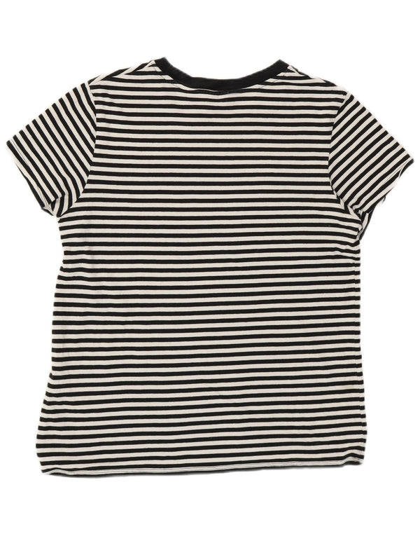 T-shirt da donna Levi's Top UK 14 cotone nautico a righe bianche medie