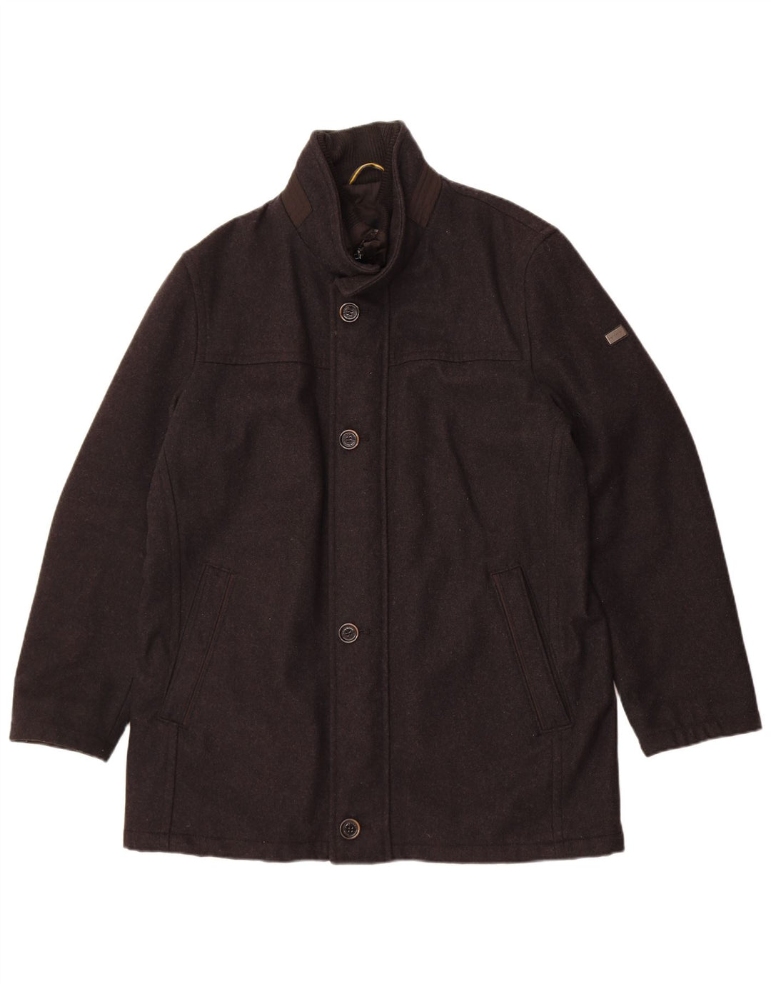 Cappotto da marinaio da uomo Pierre Cardin EU 52 XL lana grigia