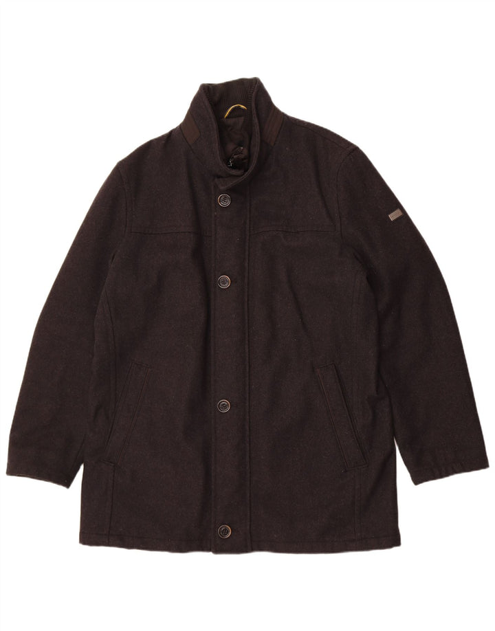 Cappotto da marinaio da uomo Pierre Cardin EU 52 XL lana grigia