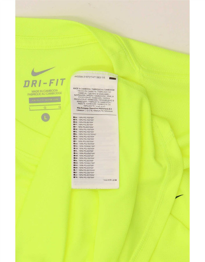 T-shirt grafica Nike Dri Fit da uomo, grande, in poliestere verde