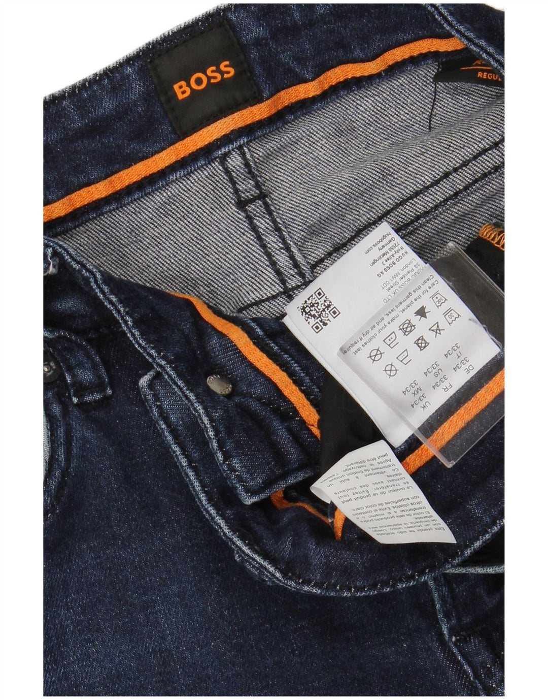 Jeans slim da uomo HUGO BOSS W33 L34 cotone blu