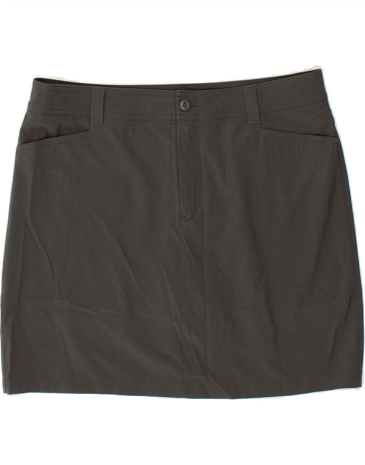 EDDIE BAUER Womens Low Waist Mini Skirt US 14 XL W38 Grey Polyester Vintage Eddie Bauer and Second-Hand Eddie Bauer from Messina Hembry 
