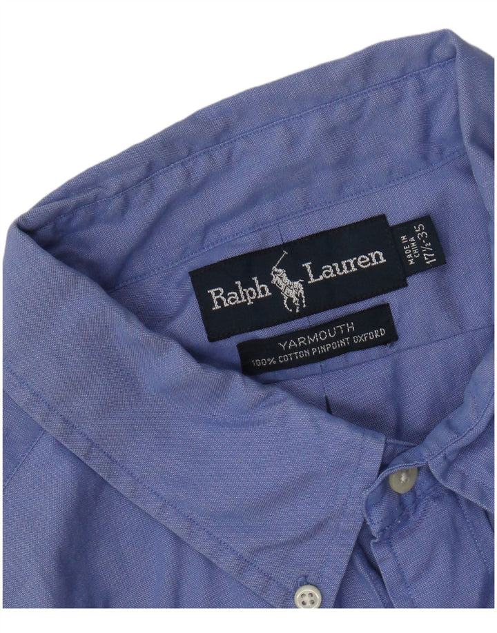 Camicia Ralph Lauren da uomo Yarmouth taglia 17 1/2 XL cotone blu