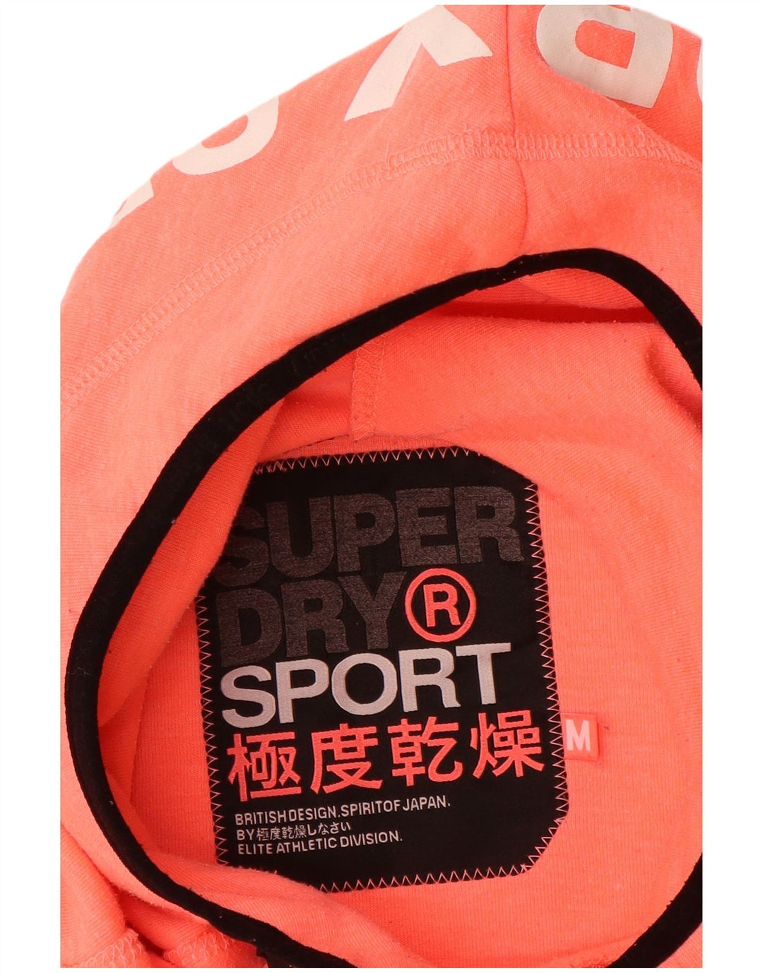 SUPERDRY Womens Graphic Hoodie Jumper UK 14 Medium Orange Polyester