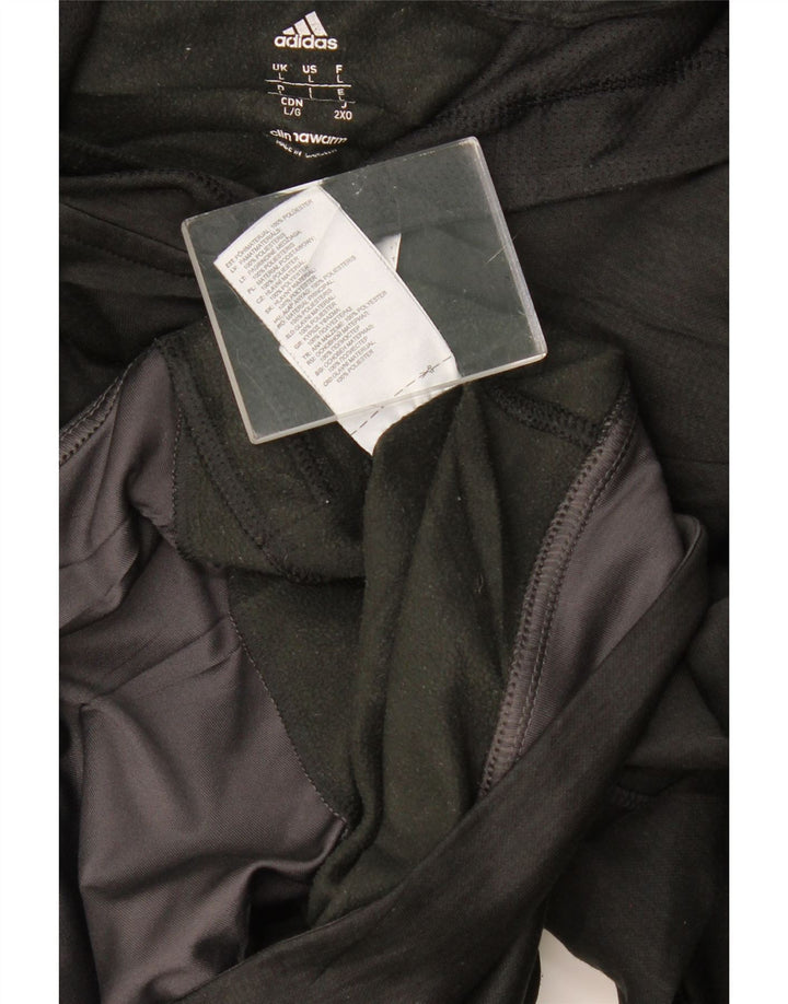 Felpa con cappuccio Adidas Climawarm da uomo grande in poliestere nero