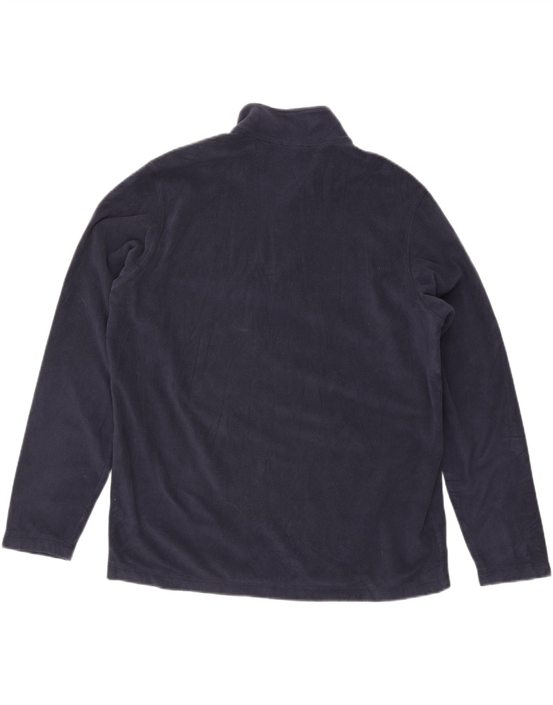 EDDIE BAUER Mens Zip Neck Fleece Jumper Large Navy Blue Polyester Vintage Eddie Bauer and Second-Hand Eddie Bauer from Messina Hembry 