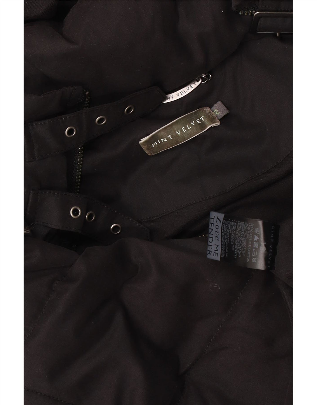 Gilet imbottito con cappuccio da donna MINT VELVET UK 12 medio poliestere nero