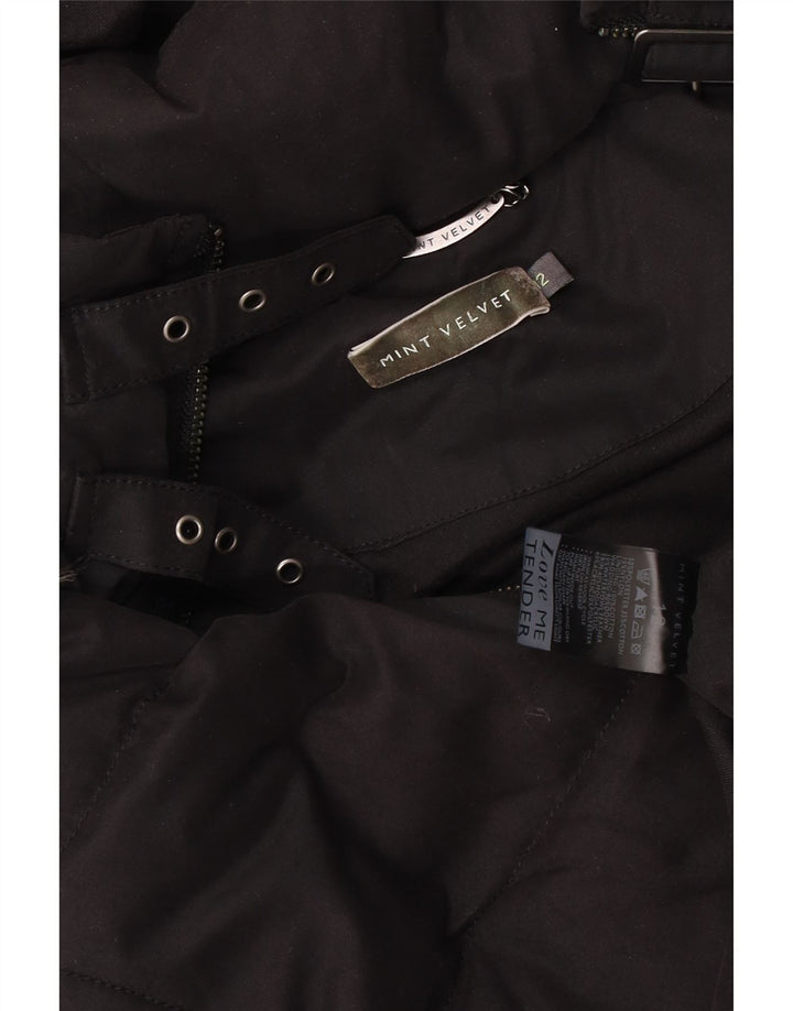 Gilet imbottito con cappuccio da donna MINT VELVET UK 12 medio poliestere nero