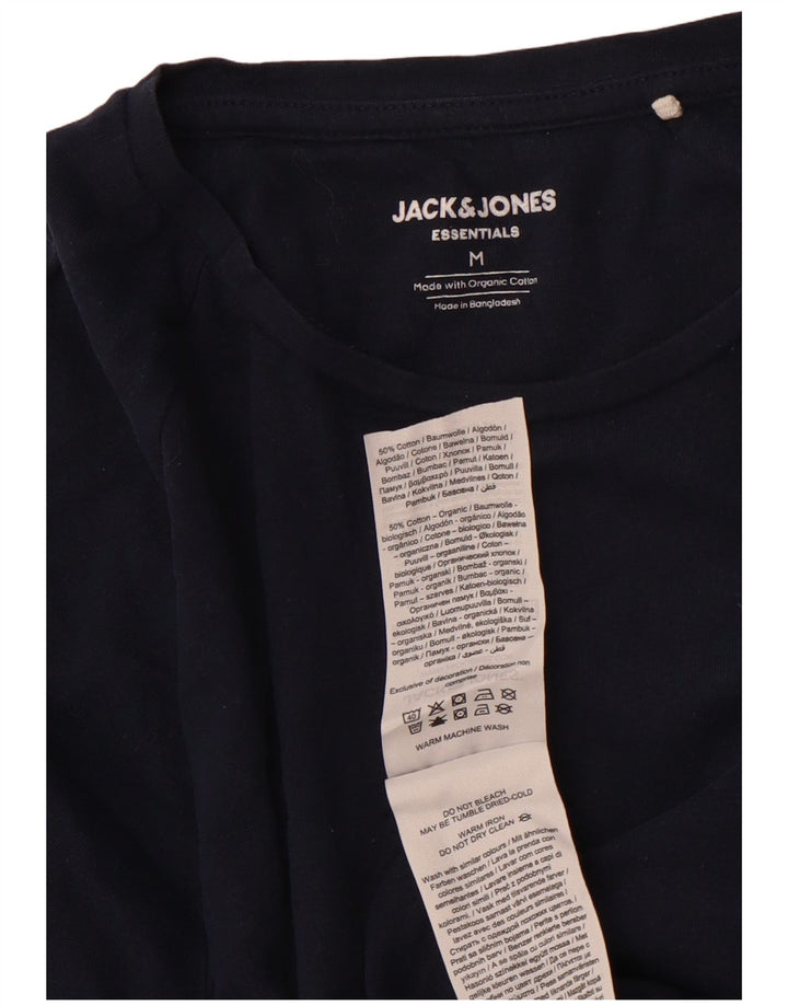 JACK & JONES T-shirt da uomo Top media in cotone blu navy
