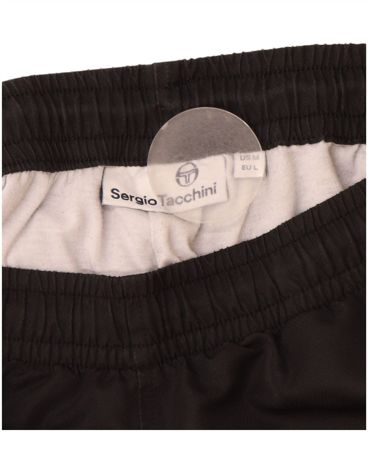 Pantaloni da tuta da uomo Sergio Tacchini Joggers medio poliestere nero