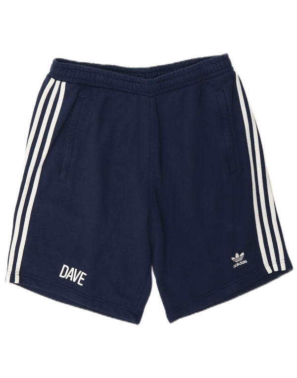 Pantaloncini sportivi Adidas da uomo di grandi dimensioni in cotone blu navy